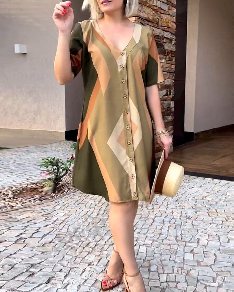 Helena - Robe chemise élégante avec col en V
