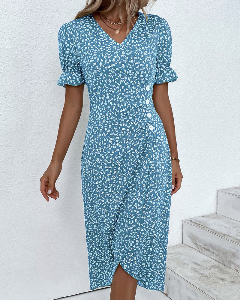 Nathalie - Robe fine à boutons
