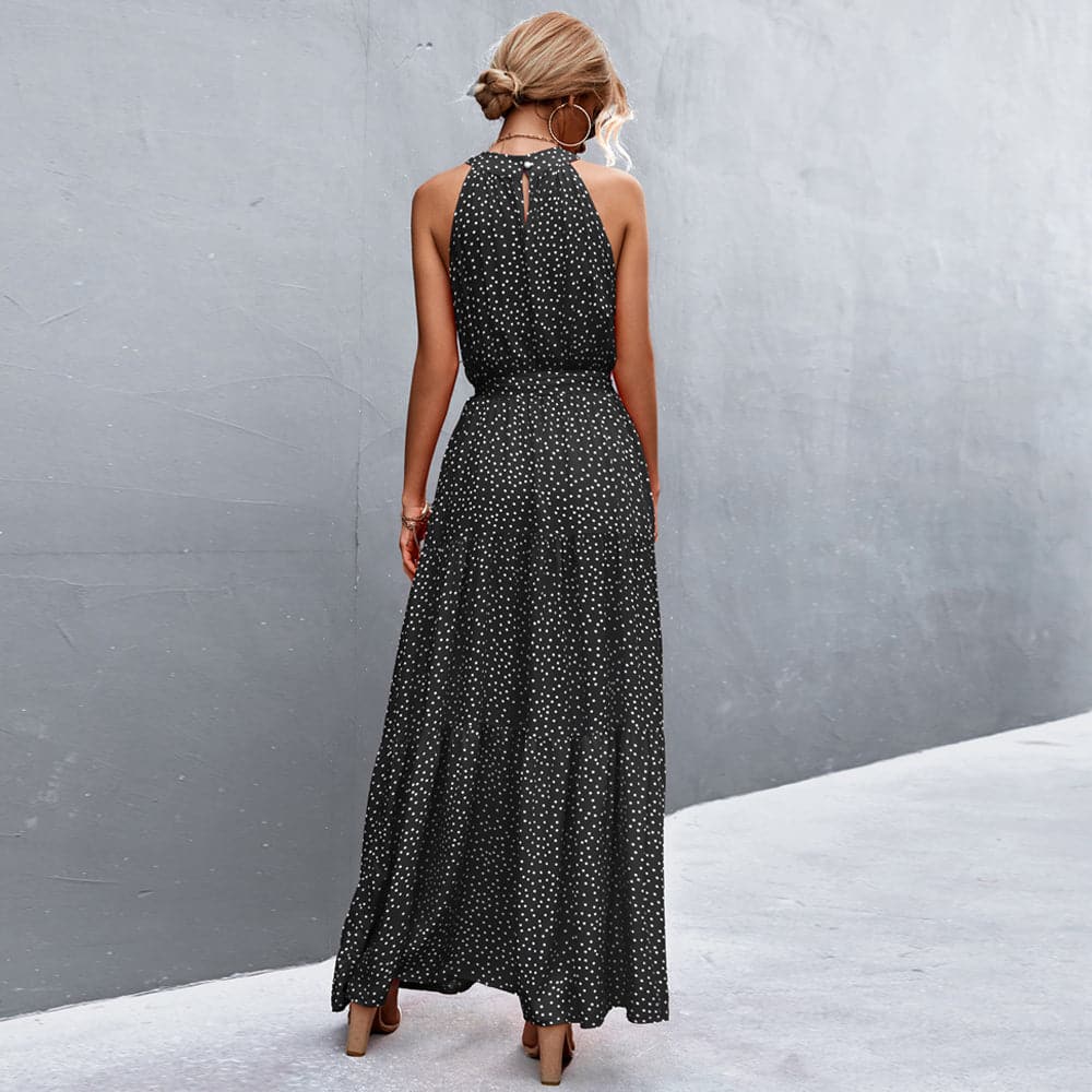 Katia - Robe d'été élégante sans manches à motif à pois
