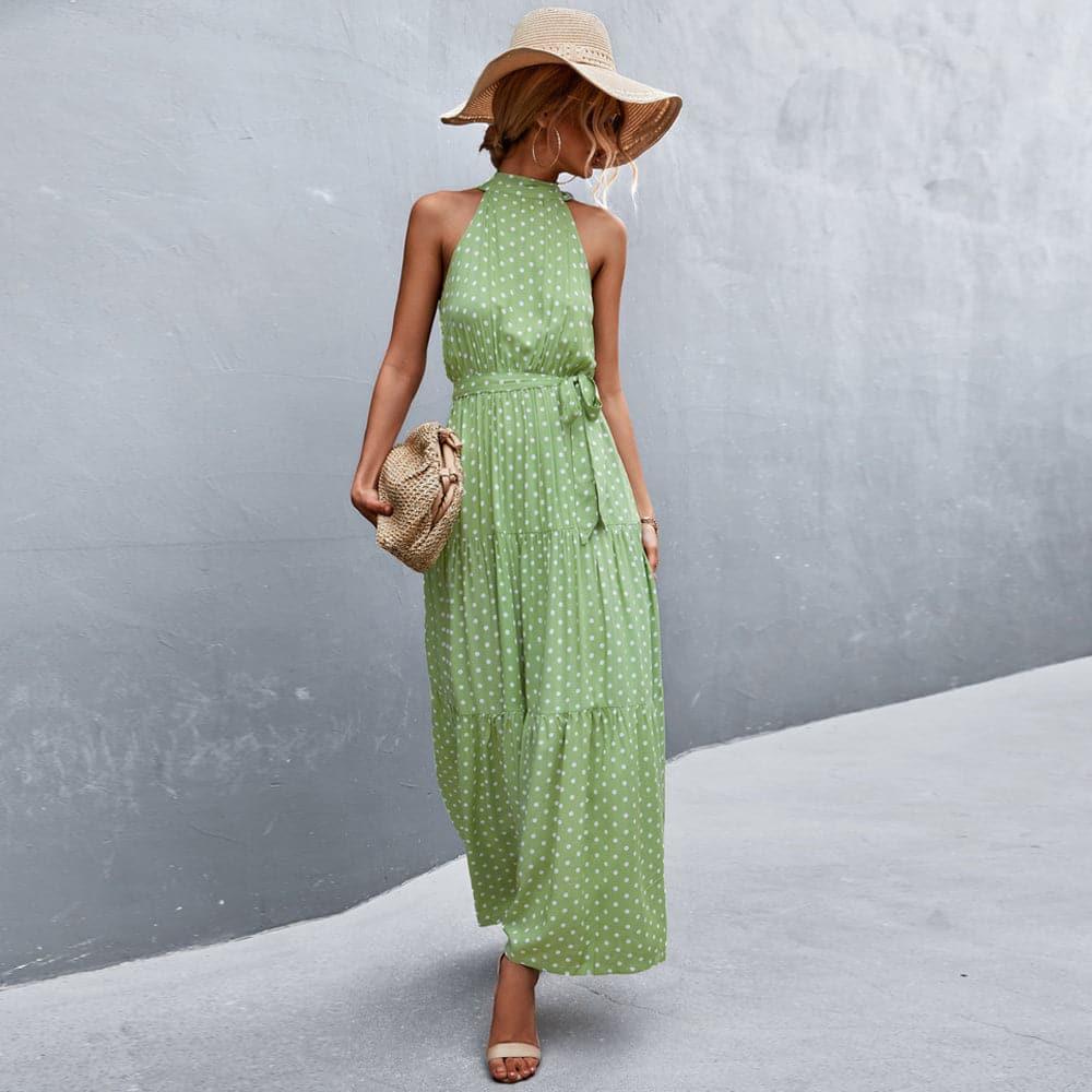 Katia - Robe d'été élégante sans manches à motif à pois