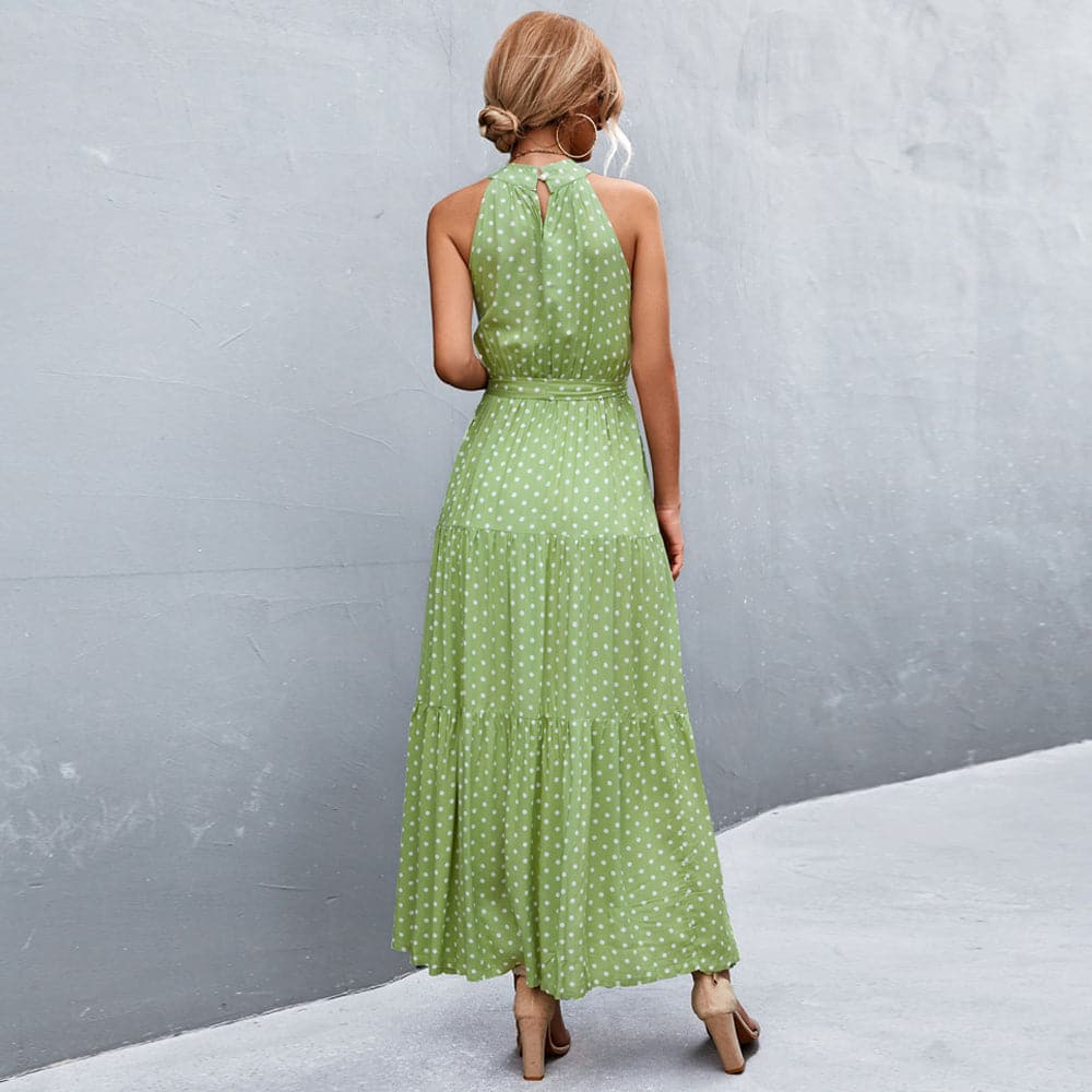 Katia - Robe d'été élégante sans manches à motif à pois