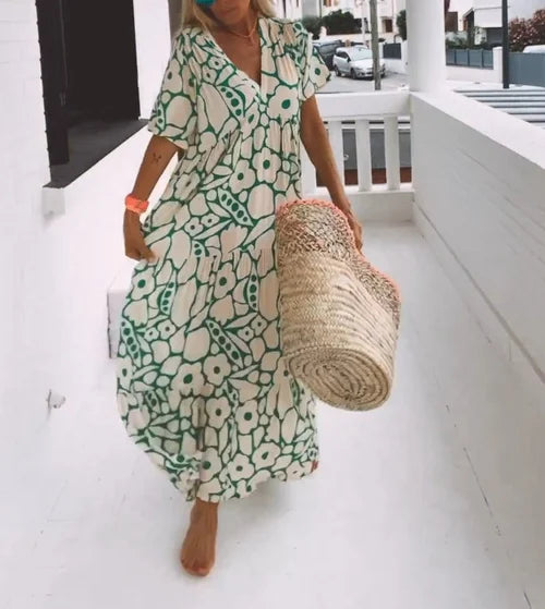 Léa | Robe d'été avec Imprimé Vibrant et Confort Optimal pour Femmes