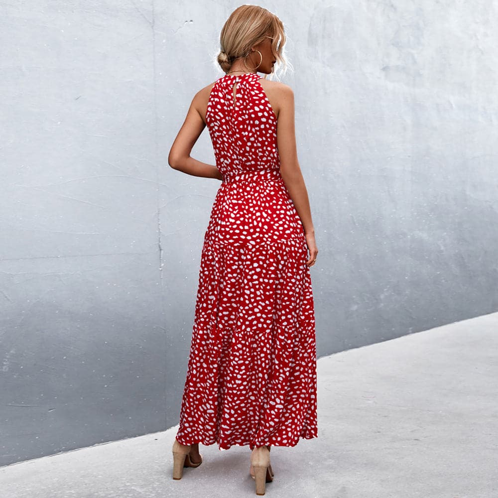 Karina - Robe d'été élégante sans manches à imprimé léopard