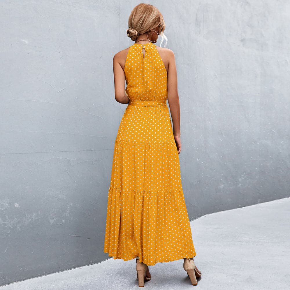 Katia - Robe d'été élégante sans manches à motif à pois