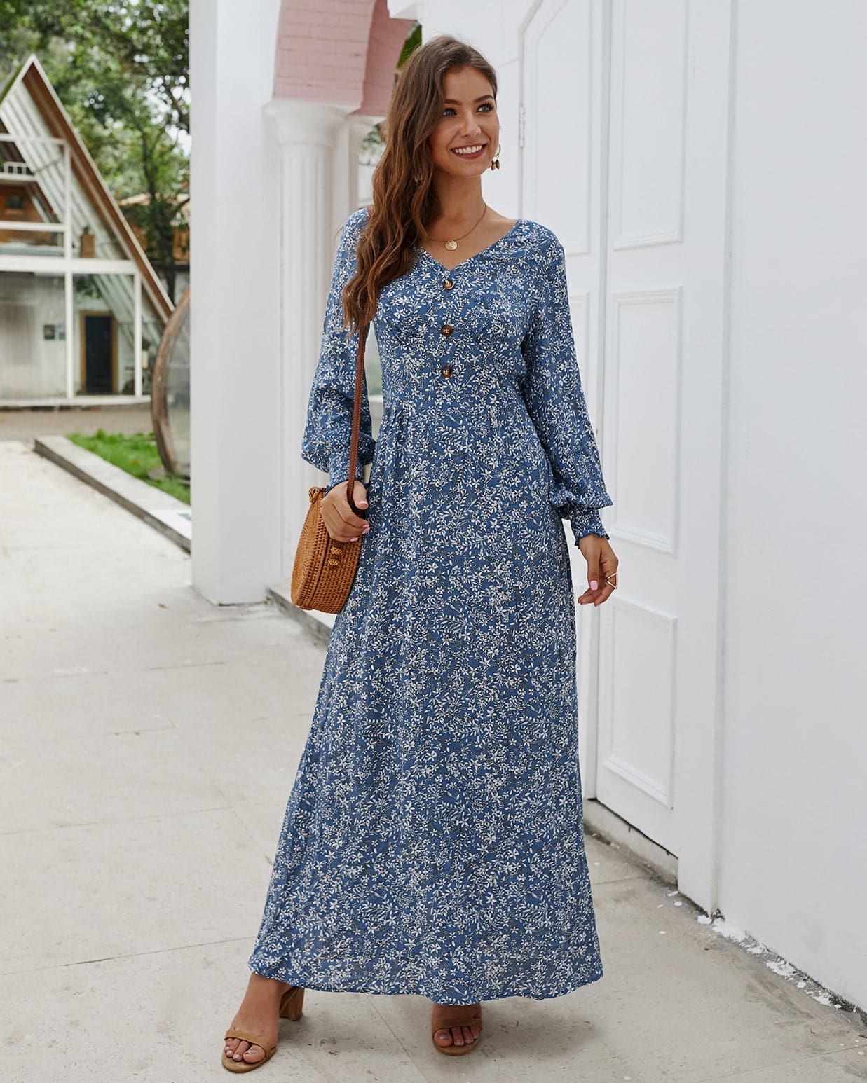 Elena - Robe longue de créateur avec fentes latérales