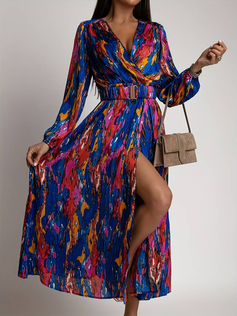 Lysandra | Robe avec Motifs Abstraits et Tissu de Haute Qualité pour Femmes