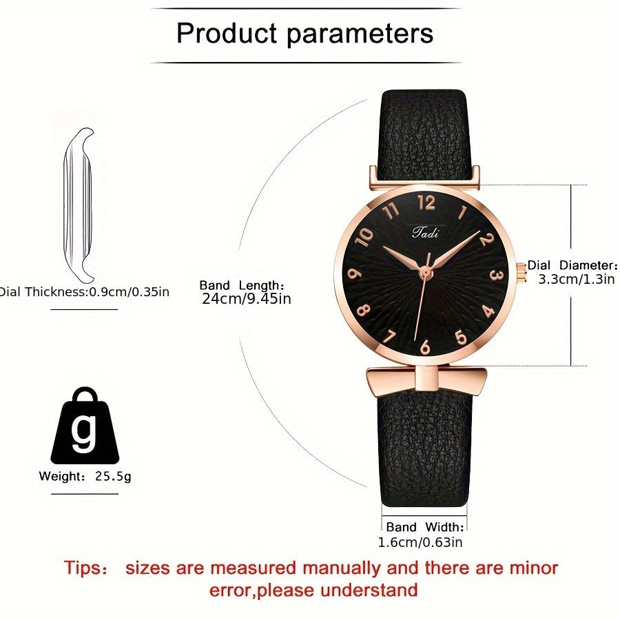 Lunaire | Montre avec Cadran Décontracté et Bracelet en Cuir PU pour Femmes