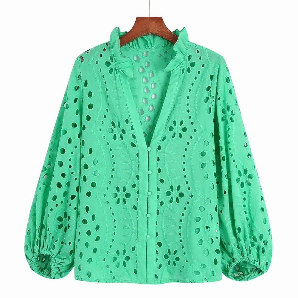 Léonie | Blouse avec Découpes Élégantes et Tissu Léger pour Femmes