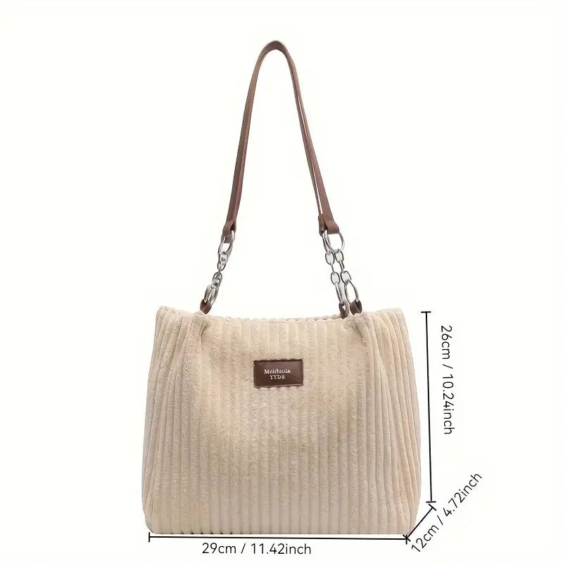 Liliane™ - Sac Fourre-tout en Velours Côtelé