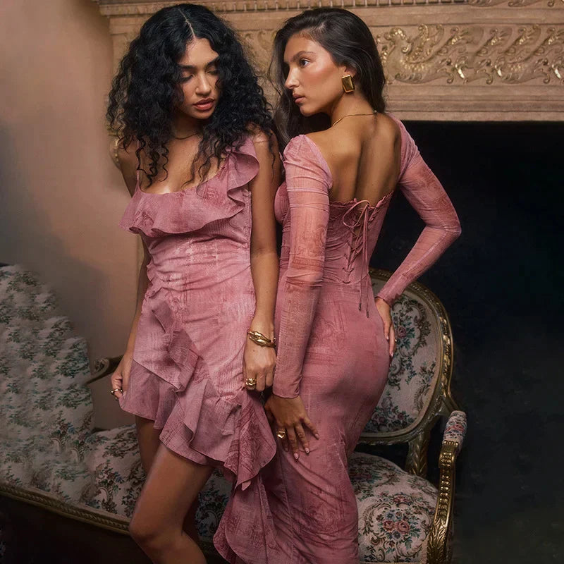 Robe élégante pour femme en rose
