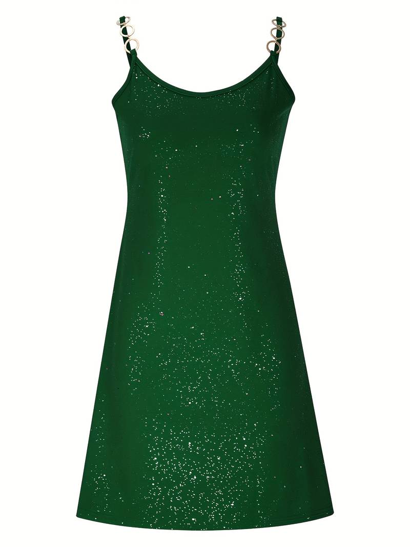 Gracelyn - Glitterjurk avec Ringdrager