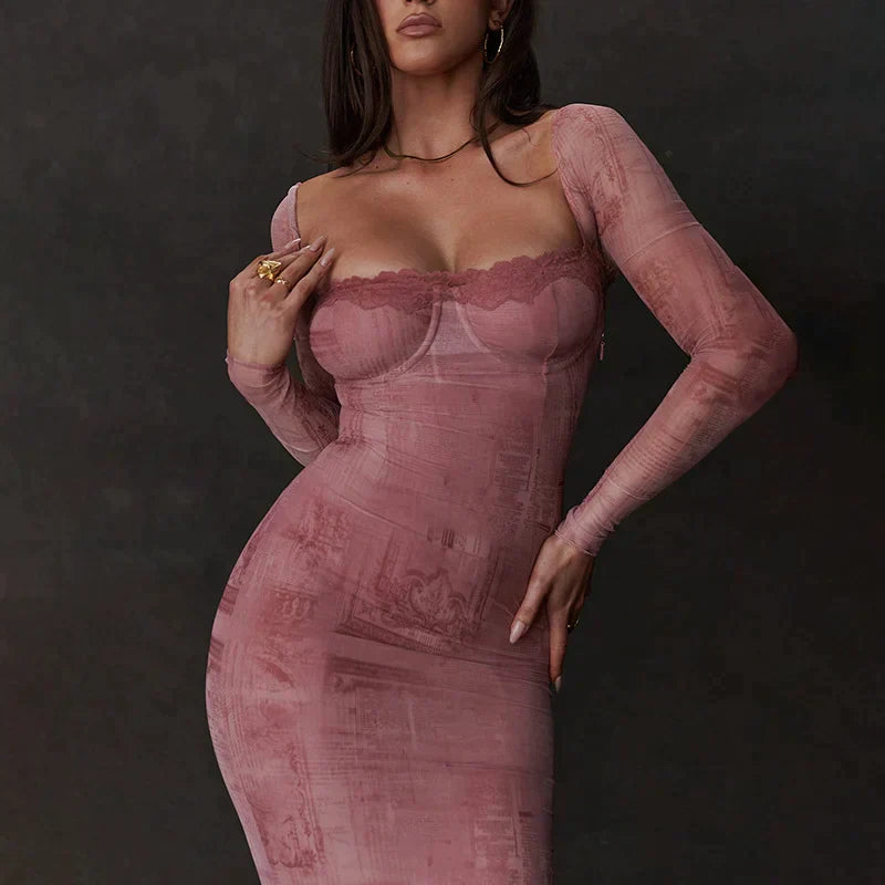 Robe élégante pour femme en rose
