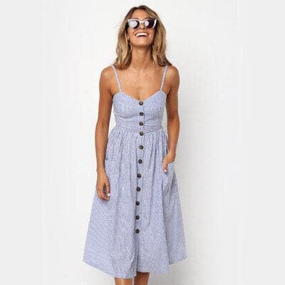 Luna - Robe ample élégante avec bretelles spaghetti