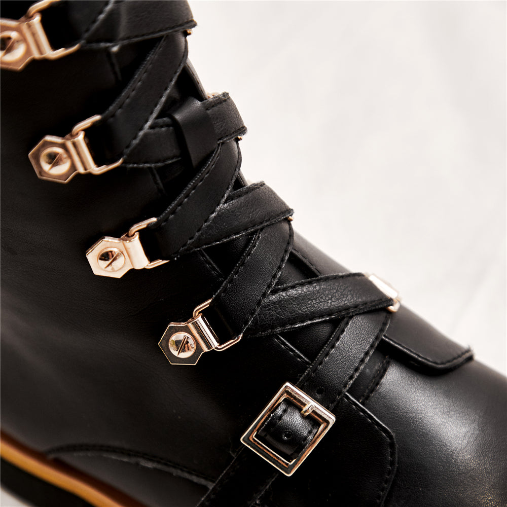 Nora | Bottes robustes en cuir pour femmes