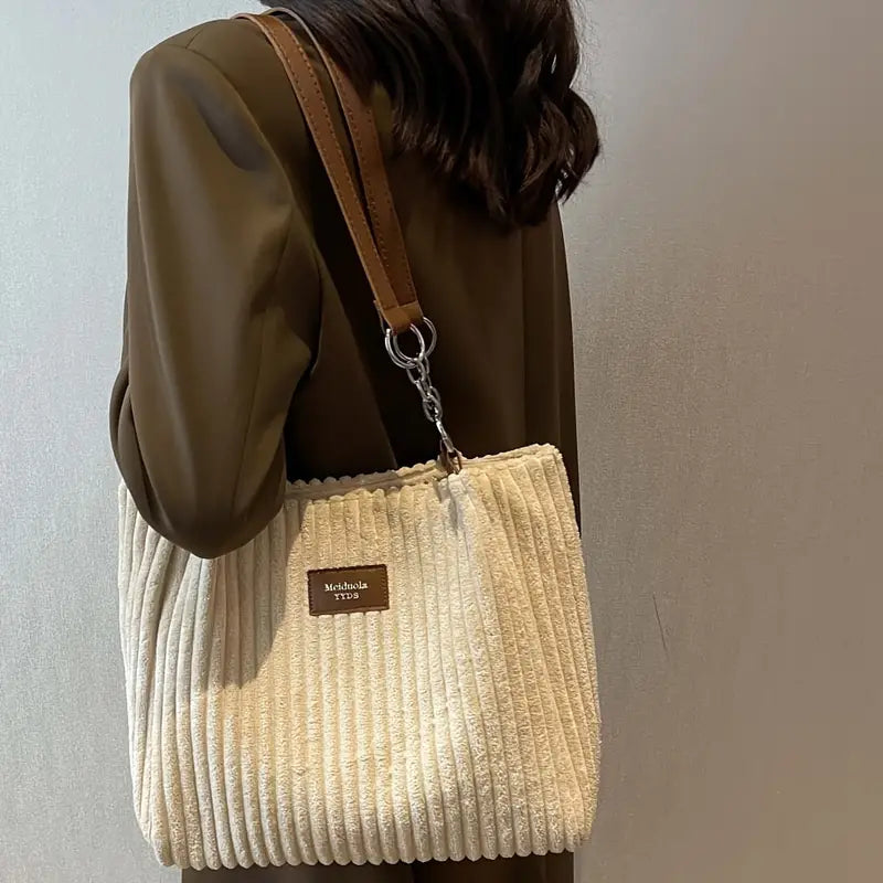 Liliane™ - Sac Fourre-tout en Velours Côtelé