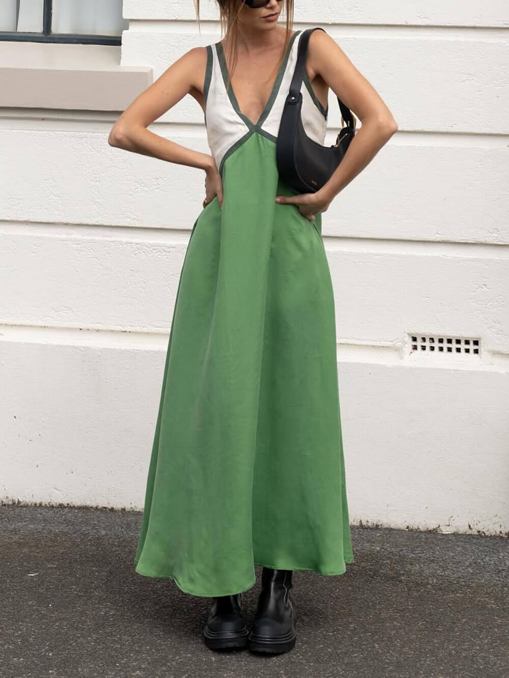 Sofia | Robe à col en V avec Imprimé Unique et Tissu de Haute Qualité pour Femmes