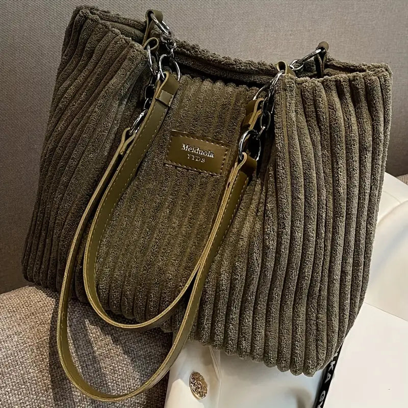 Liliane™ - Sac Fourre-tout en Velours Côtelé