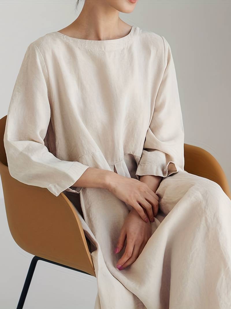 Alyssa | Robe Longue Ample avec Motifs Élégants pour Femmes