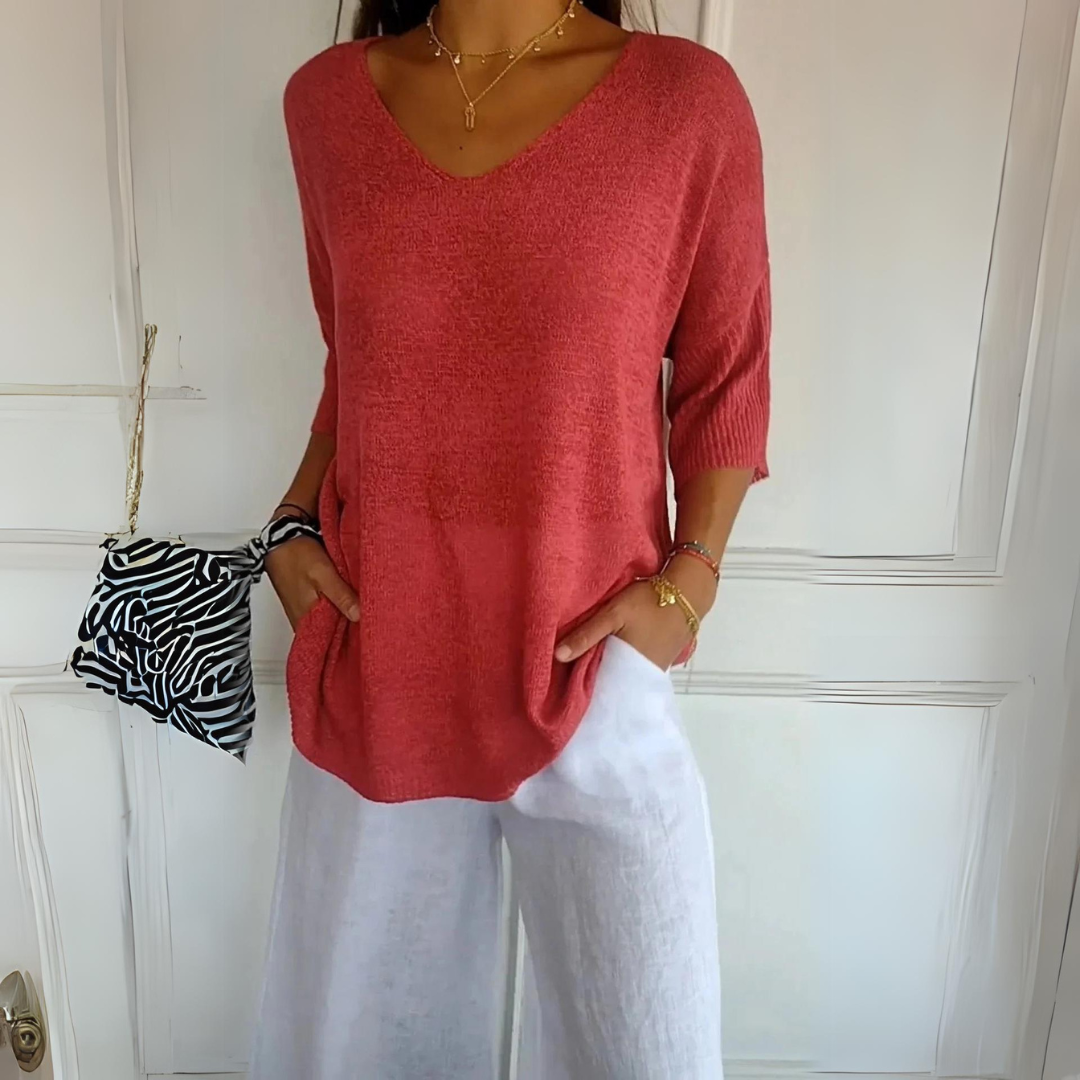 Léonie | Pull décontracté avec Tissu de Qualité et Silhouette Flatteuse pour Femmes
