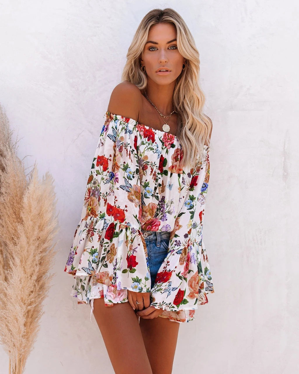 Léonie | Blouse Imprimée avec Tissu Fin et Silhouette Flatteuse pour Femmes