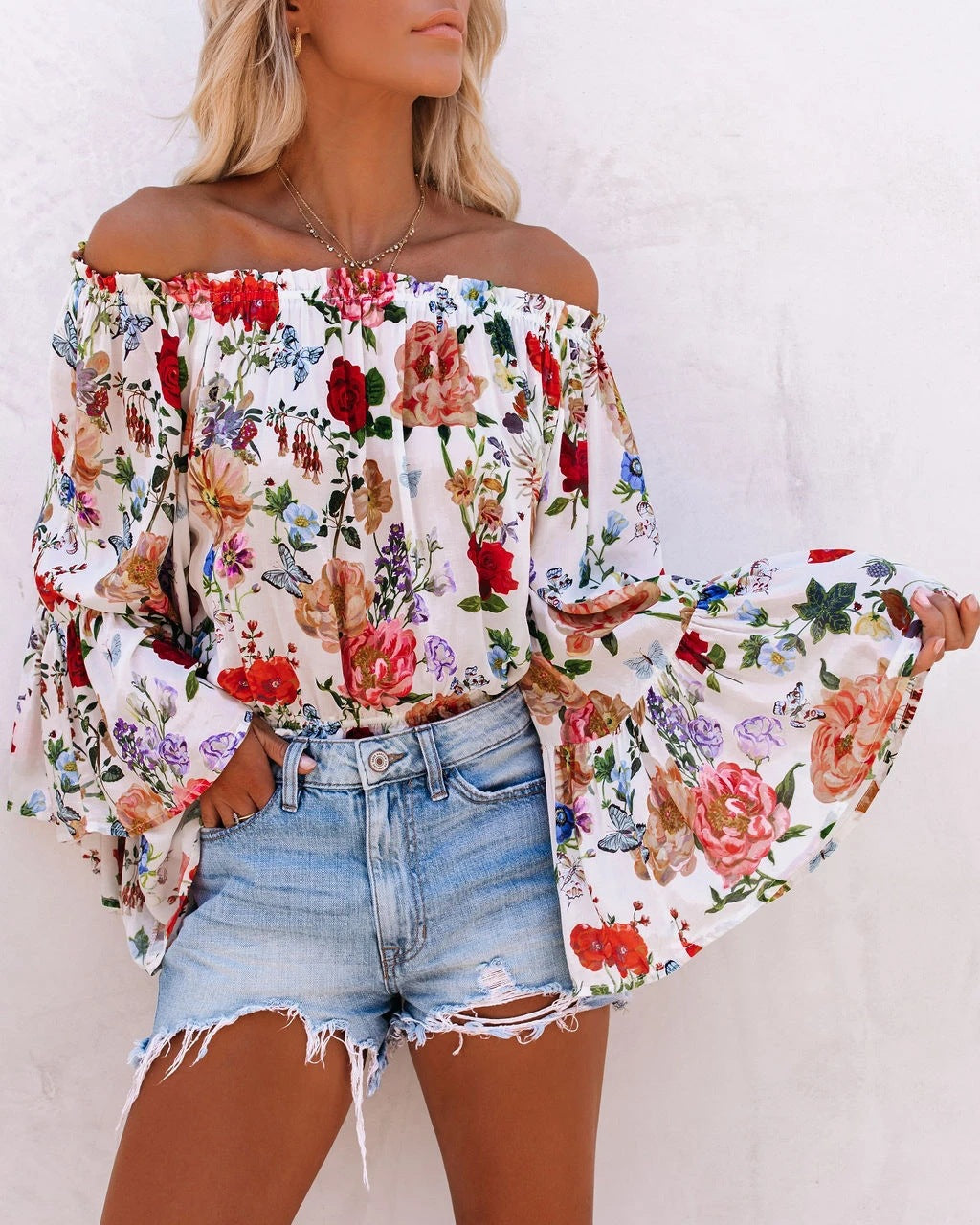 Léonie | Blouse Imprimée avec Tissu Fin et Silhouette Flatteuse pour Femmes