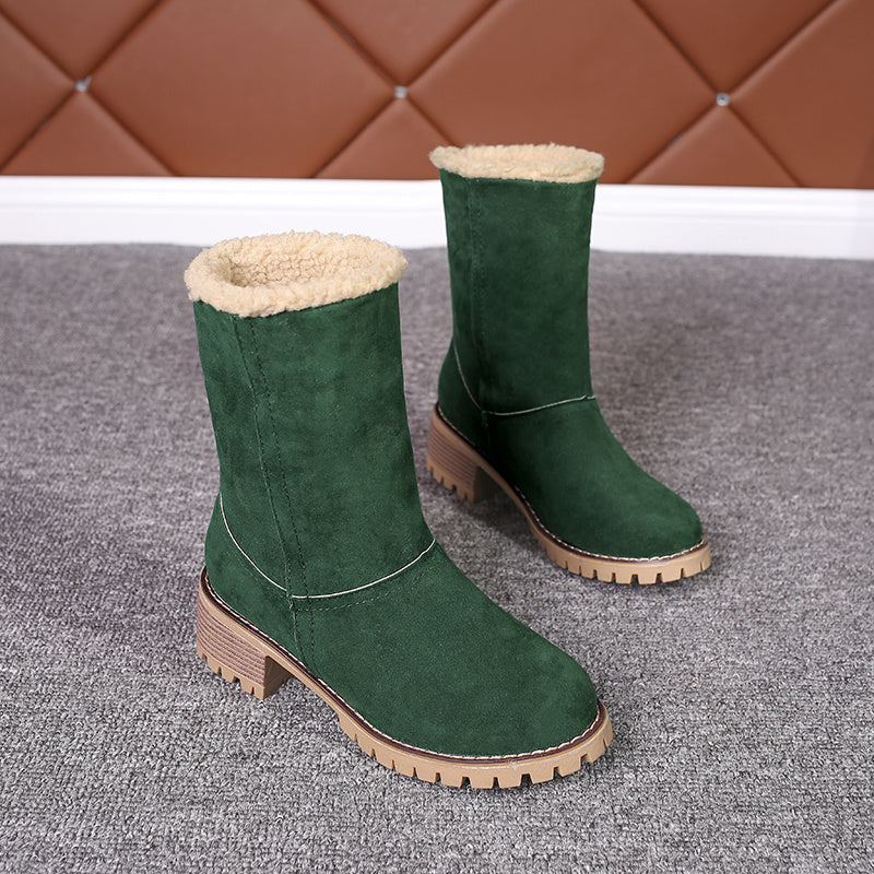 Lotte | Bottines élégantes en duvet à talons hauts
