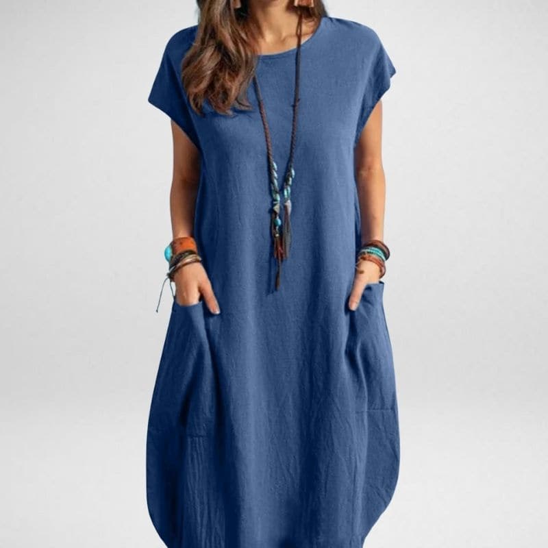 Lou - Robe longue tendance avec poches
