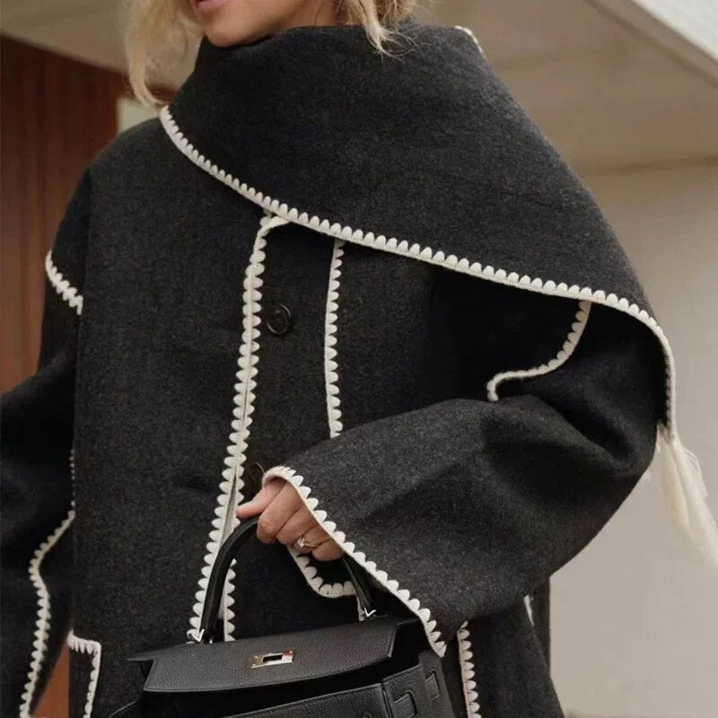 Lysandra | Veste avec Écharpe Élégante et Confortable pour Femmes