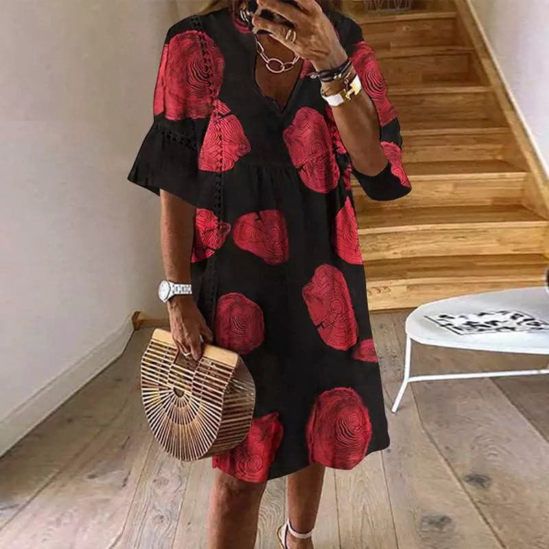 Evelyne - Robe femme douillette au motif élégant