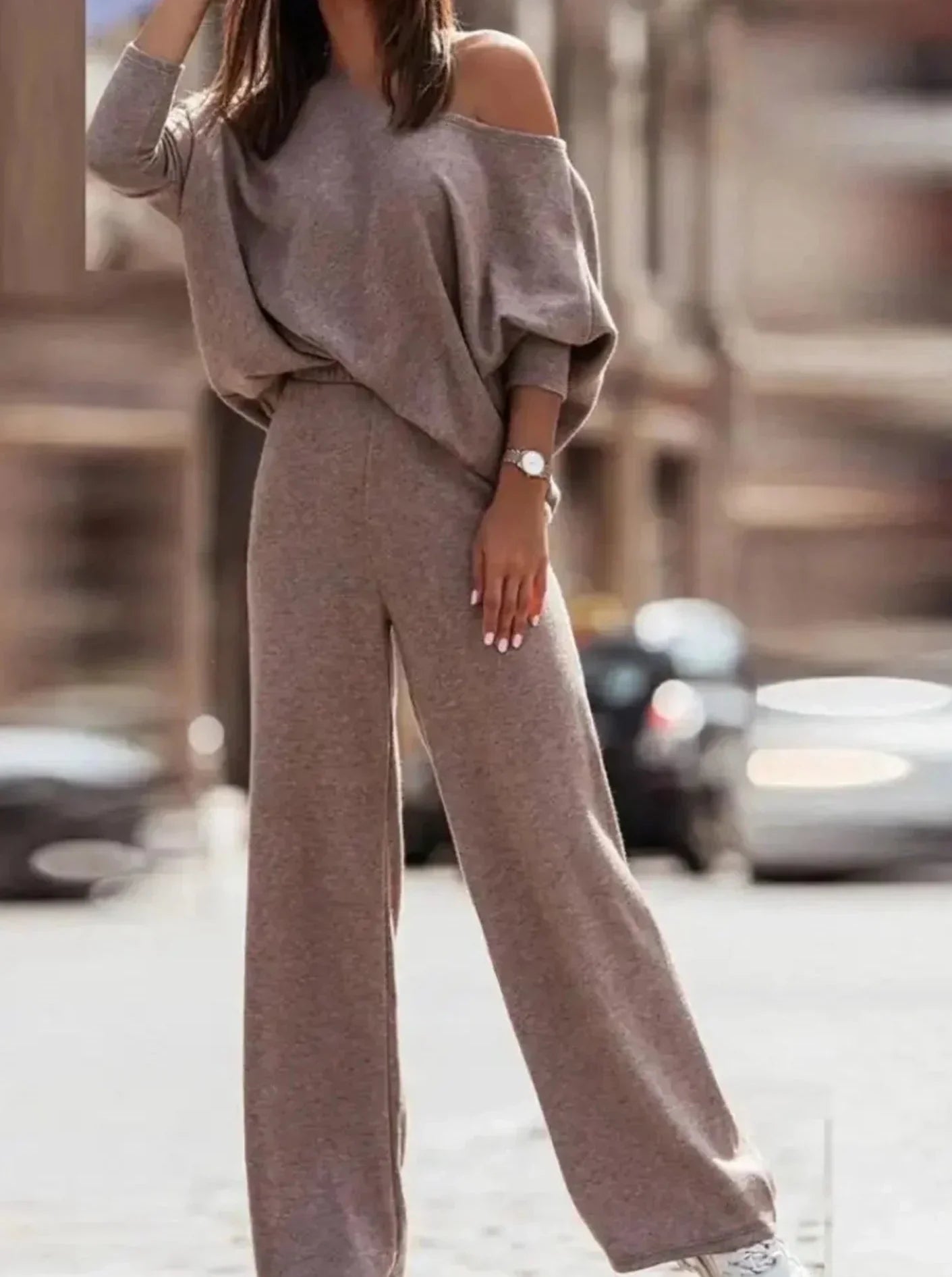 Lunaire | Ensemble Décontracté avec Tissu Léger et Design Asymétrique pour Femmes