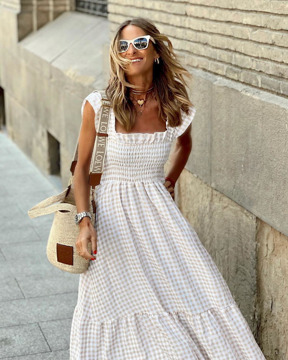 Léonie | Robe d'Été avec Coupe Flatteuse et Détails Élégants pour Femmes