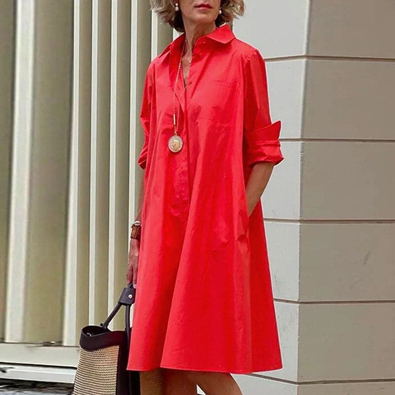 Jonna - Magnifique robe chemisier ample pour les journées chaudes