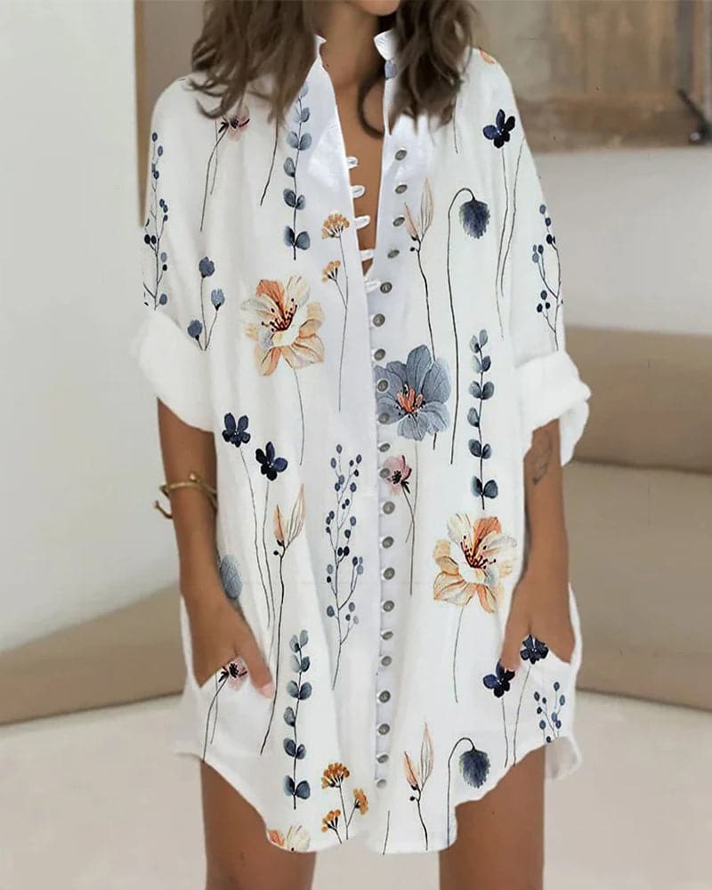 Selina - Robe décontractée à imprimé fleuri
