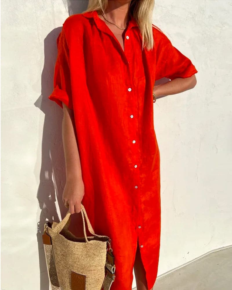 Linnea - Robe d'été élégante avec boutons