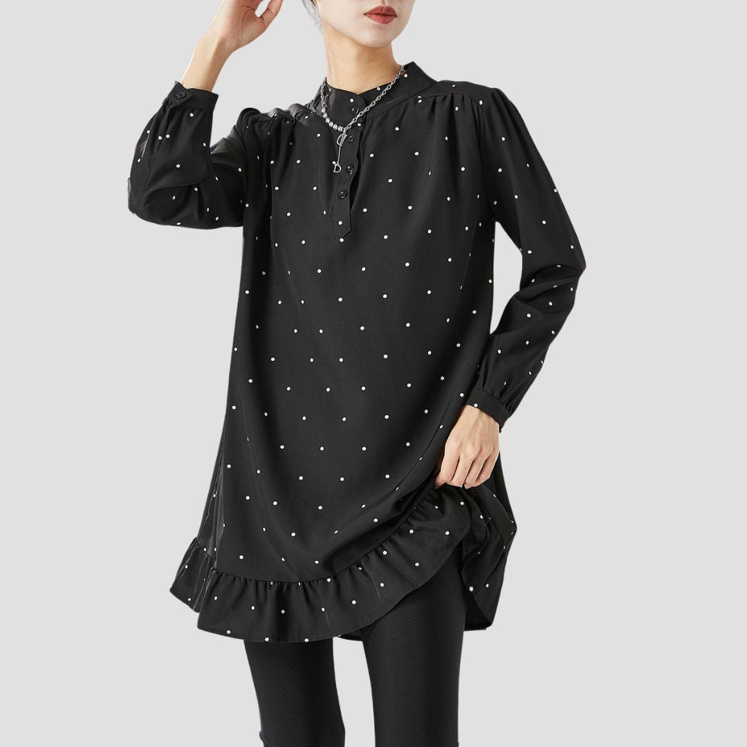 Lola | Blouse à Pois avec Volants Élégants pour Femmes