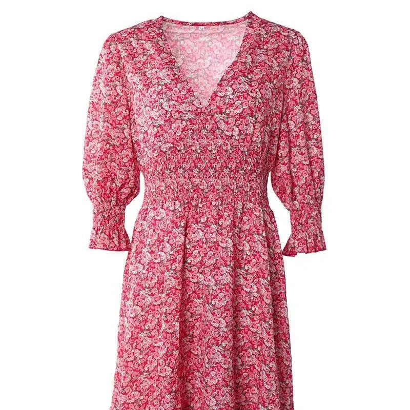 Isolde | Robe Élégante avec Manches Longues et Col en V pour Femmes