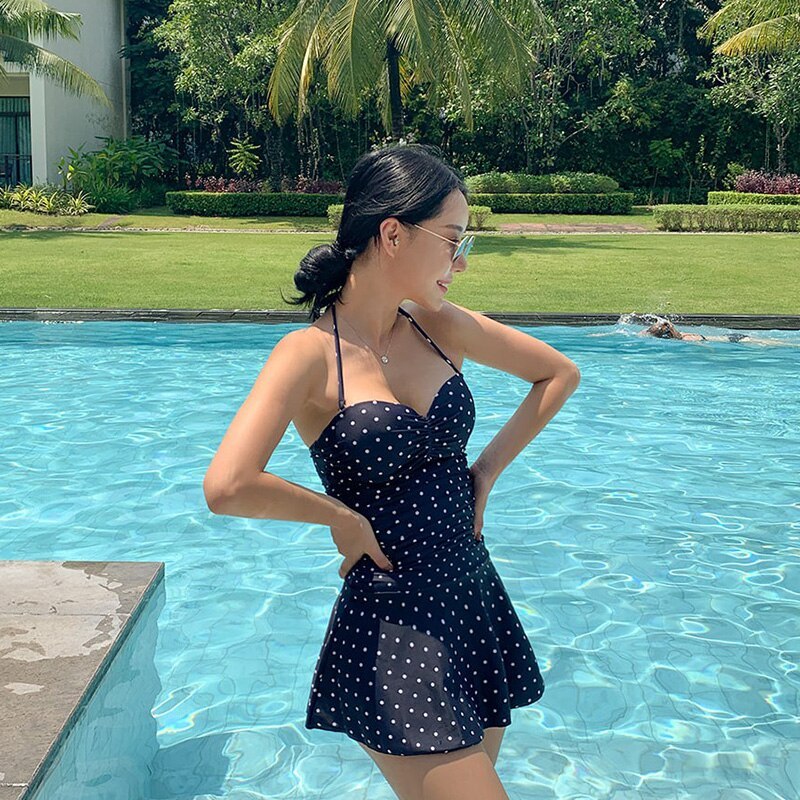 Maya | Bikini à Pois avec Tissu Luxueux et Bretelles Réglables pour Femmes