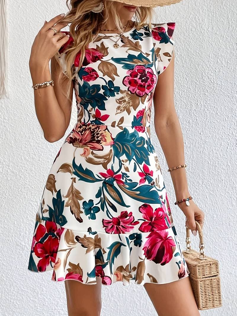 Kara - Robe fleurie coupe moderne