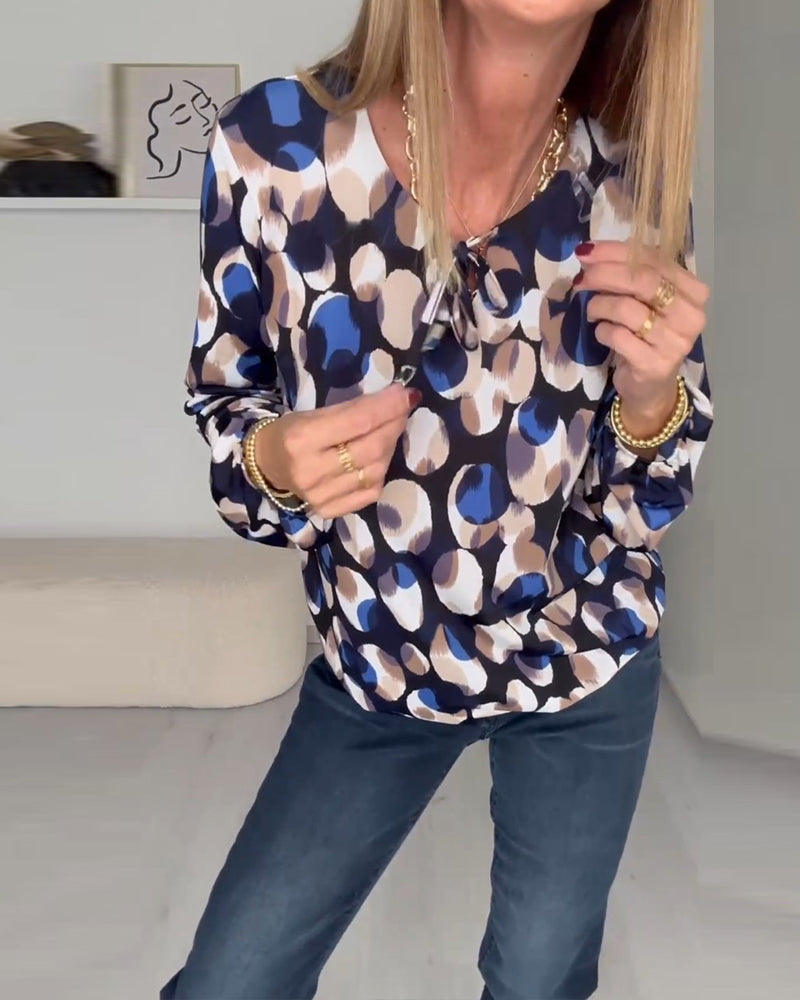 Sélène | Blouse avec Design Élégant et Motif Chic pour Femmes