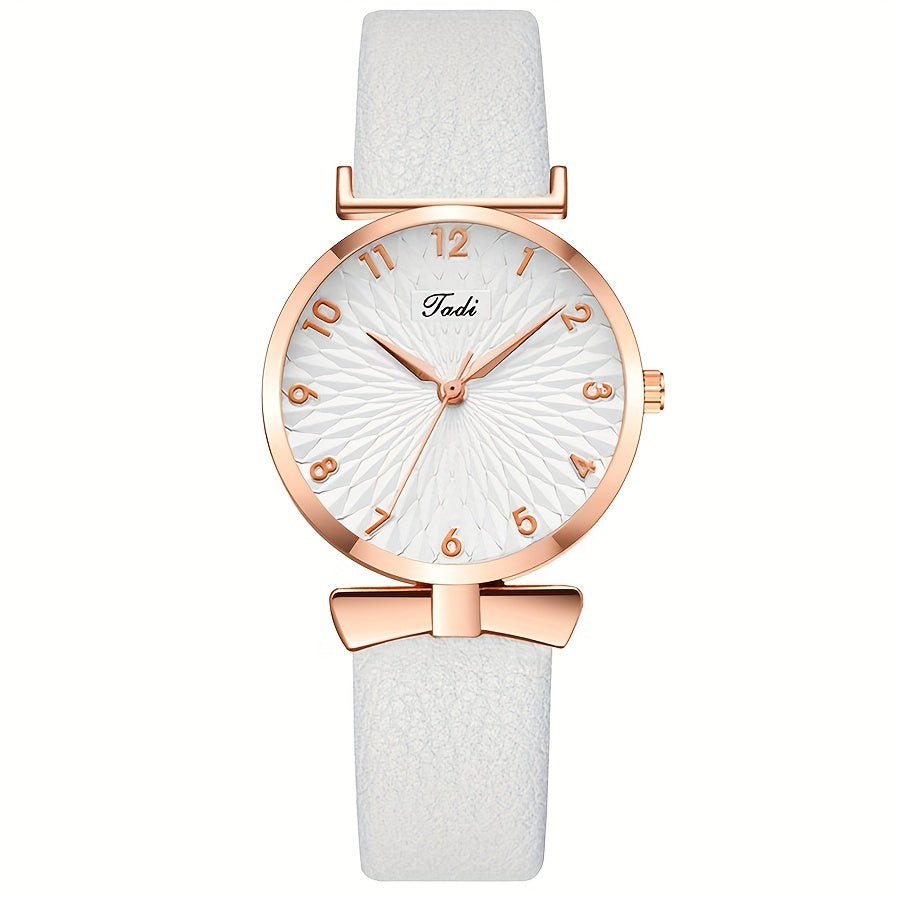 Lunaire | Montre avec Cadran Décontracté et Bracelet en Cuir PU pour Femmes