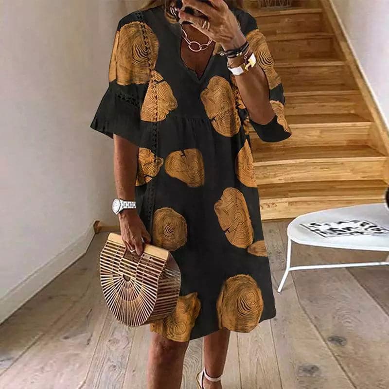Evelyne - Robe femme douillette au motif élégant