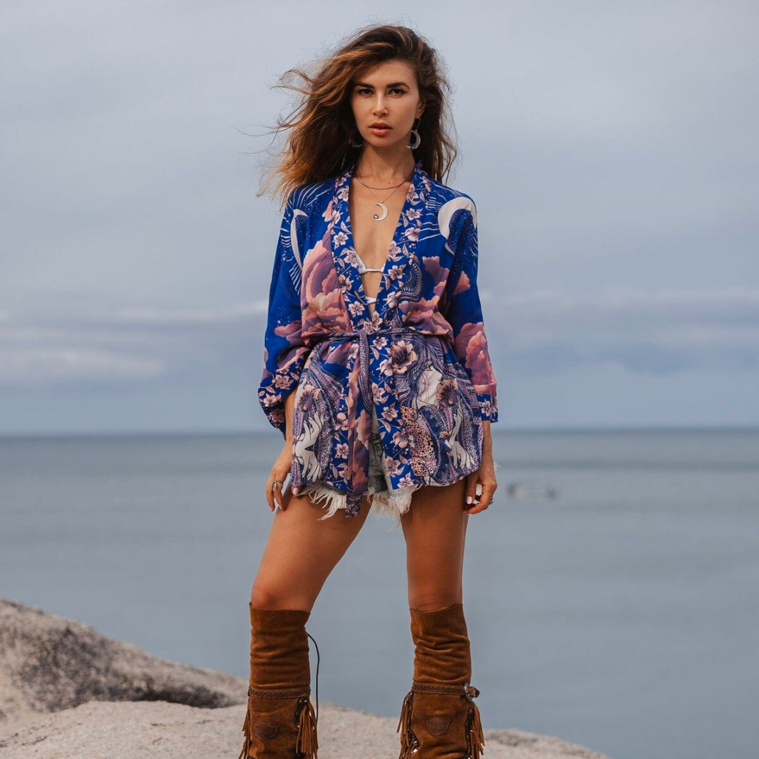 Lunaire | Kimono avec Tissu Aéré et Couleur Élégante pour Femmes