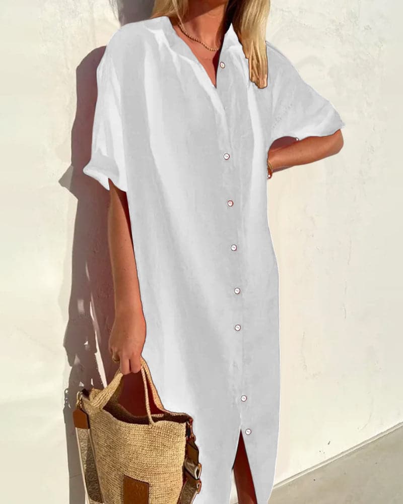 Linnea - Robe d'été élégante avec boutons