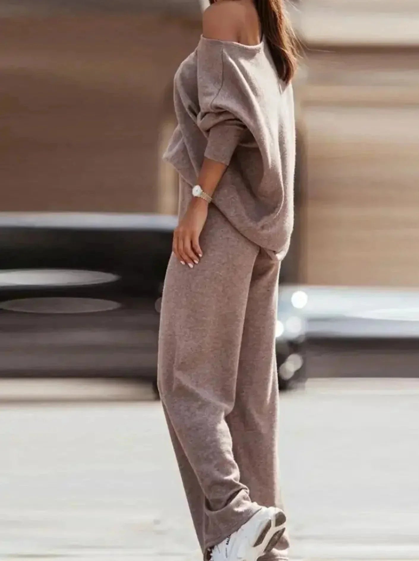 Lunaire | Ensemble Décontracté avec Tissu Léger et Design Asymétrique pour Femmes