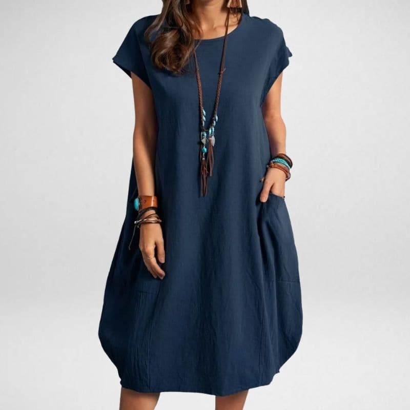 Lou - Robe longue tendance avec poches
