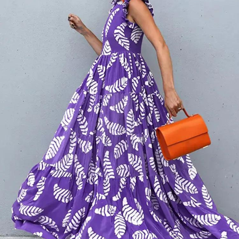 Léonie | Robe Maxi avec Tissu Doux et Imprimé Floral pour Femmes