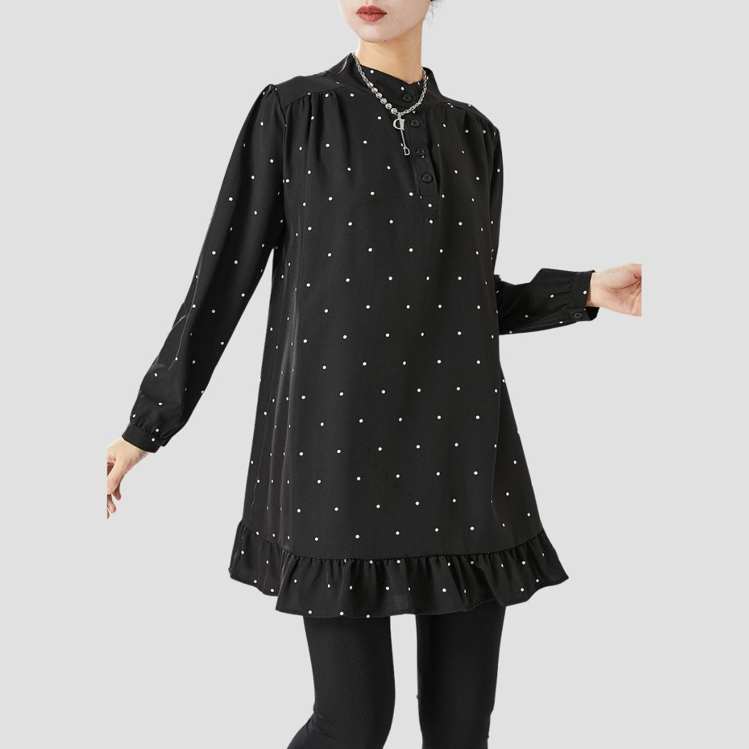 Lola | Blouse à Pois avec Volants Élégants pour Femmes