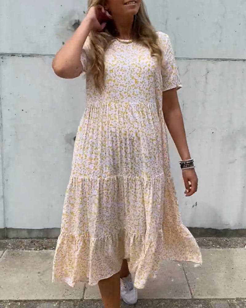 Remi - Robe d'été à col rond et motif floral
