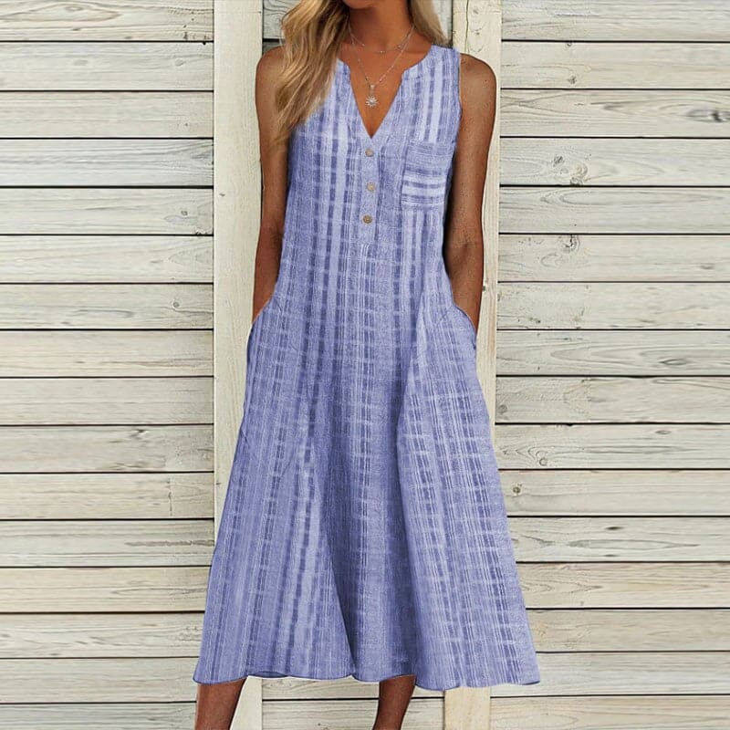 Morgane - Élégante Robe Longue avec Poches Latérales