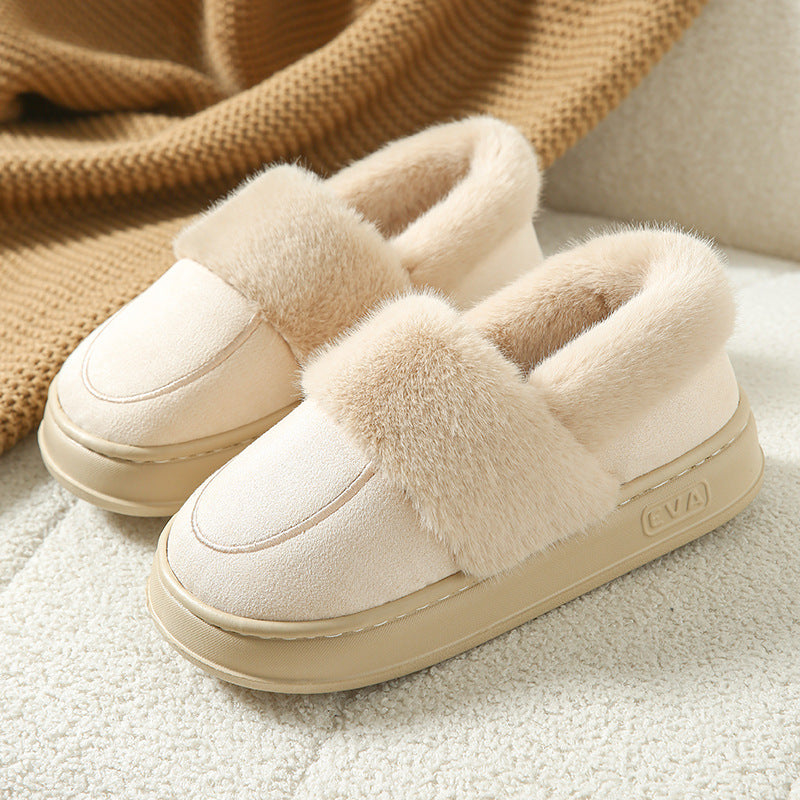 Lucinida - Chaussons pelucheux confortables et élégants pour dames